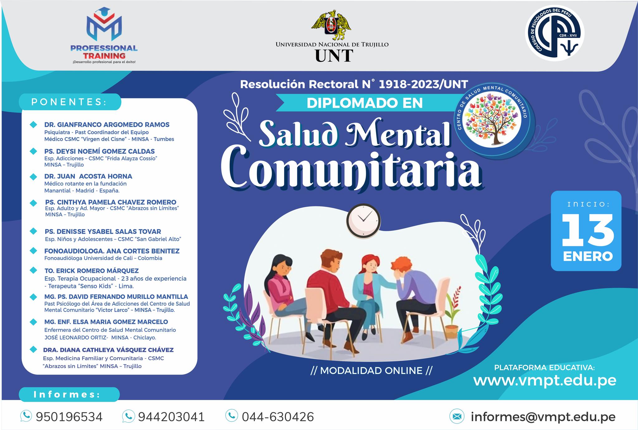 DIPLOMADO EN SALUD MENTAL COMUNITARIA 2024