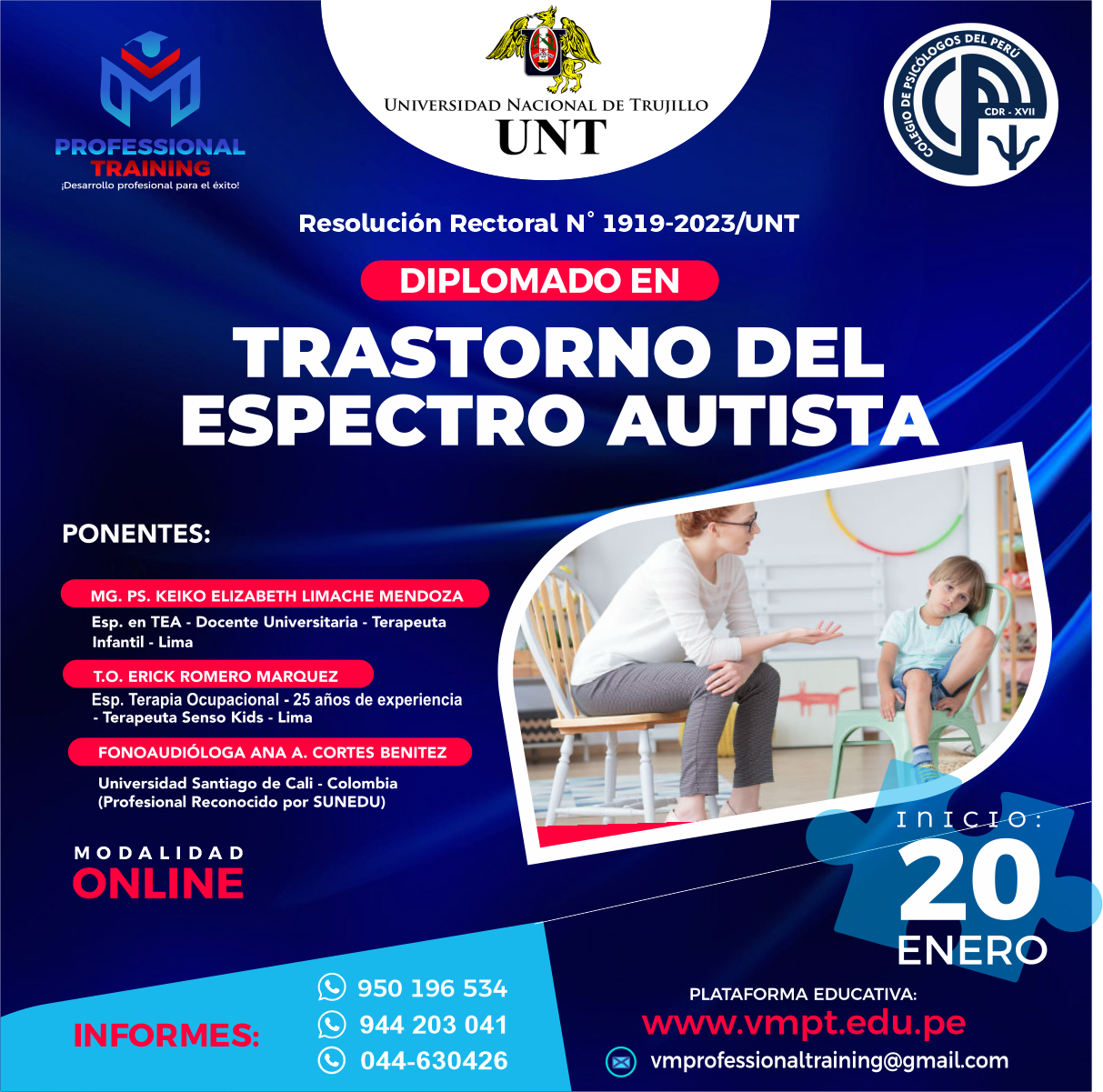 DIPLOMADO EN TRASTORNO DEL ESPECTRO AUTISTA 2024