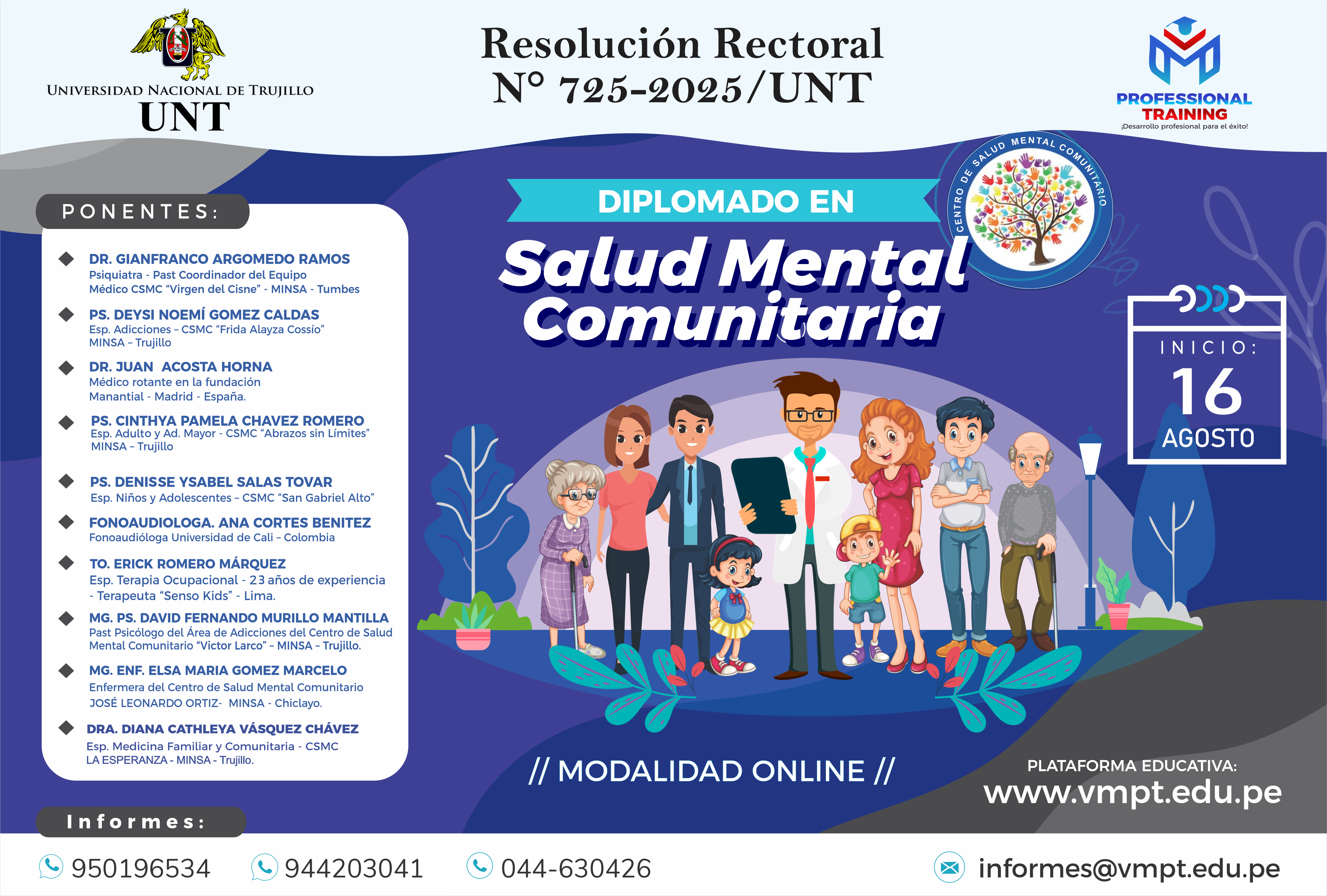 DIPLOMADO EN SALUD MENTAL COMUNITARIA 2025.