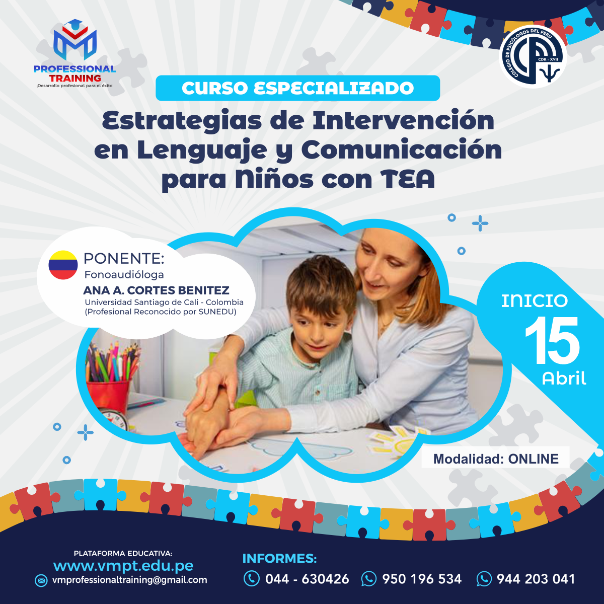 CURSO ESPECIALIZADO “Estrategias de Intervención en Lenguaje y Comunicación para niños con TEA”